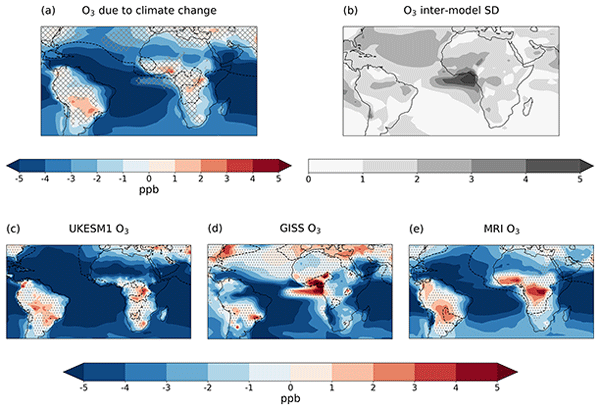 ACP - Relations - The ozone–climate penalty over South America and Africa  by 2100